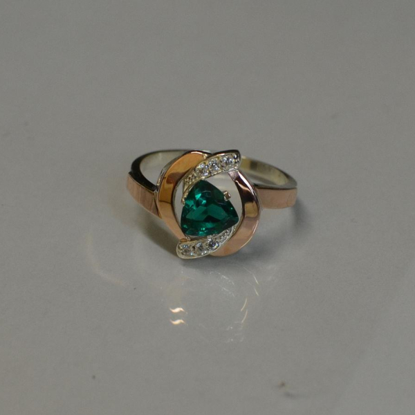 Срібна каьлучка з накладками золота