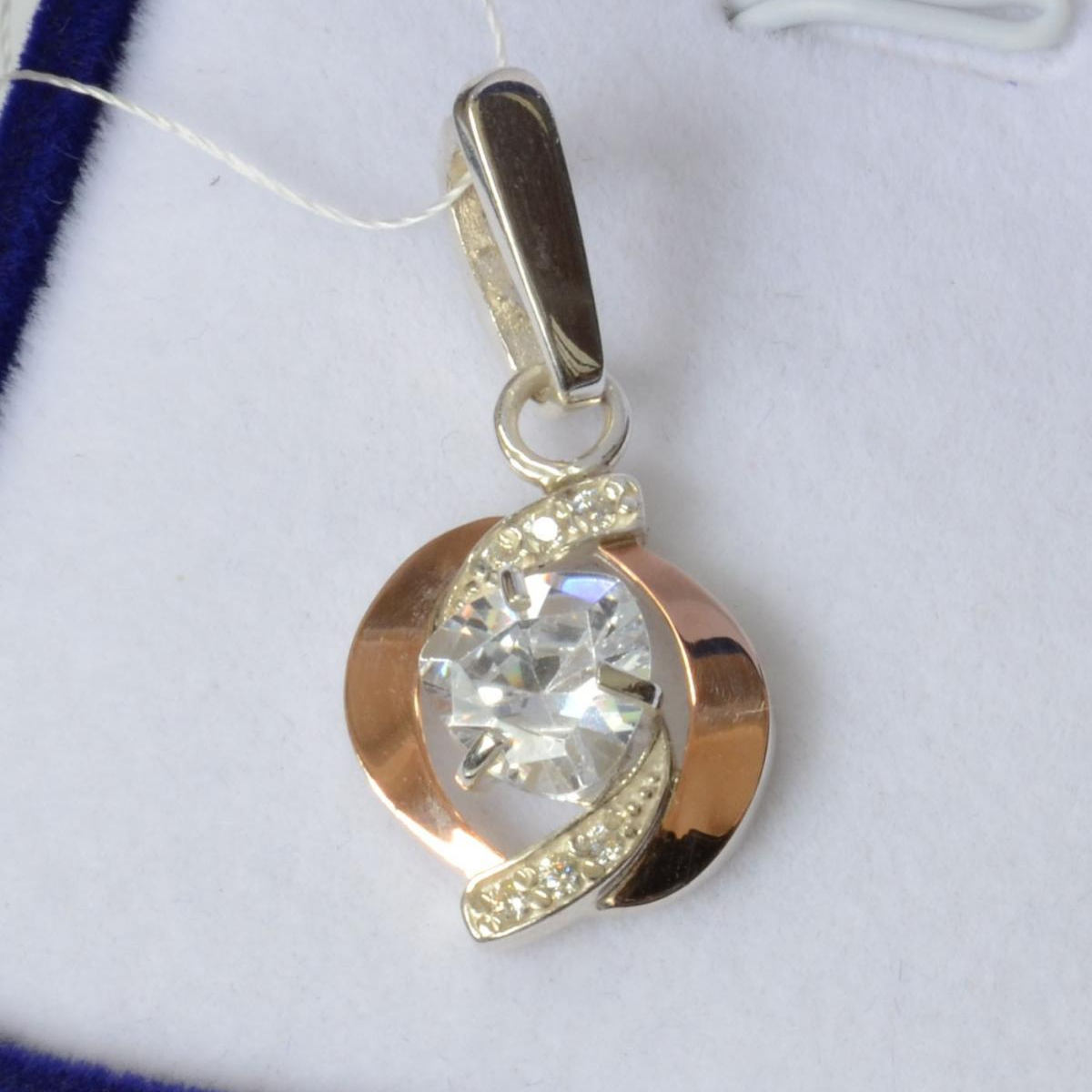 Срібна підвіска з пластинами золота