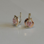 Срібні сережки з накладками золота