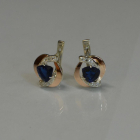 Срібні сережки з накладками золота