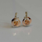 Срібні сережки з накладками золота