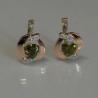 Срібні сережки з накладками золота