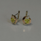 Срібні сережки з накладками золота