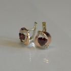 Срібні сережки з накладками золота