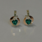 Срібні сережки з накладками золота