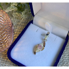 Срібна підвіска з пластинами золота