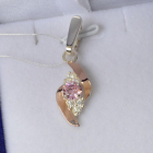 Срібна підвіска з пластинами золота