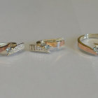 Срібний набір з накладками золота