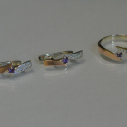 Срібний набір з накладками золота