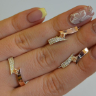 Срібний набір з накладками золота