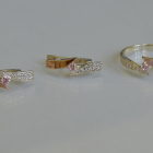 Срібний набір з накладками золота