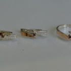 Срібний набір з накладками золота