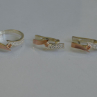 Срібний набір з накладками золота