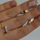 Срібний набір з накладками золота