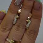 Срібний набір з накладками золота