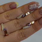 Срібний набір з накладками золота