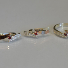 Срібний набір з накладками золота