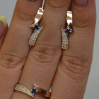 Срібний набір з накладками золота