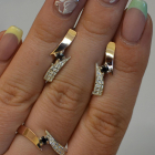 Срібний набір з накладками золота