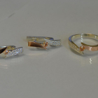 Срібний набір з накладками золота