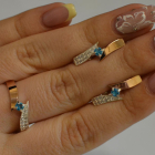 Срібний набір з накладками золота