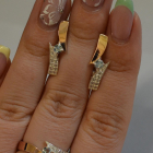 Срібний набір з накладками золота