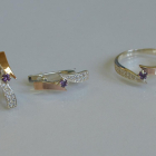 Срібний набір з накладками золота