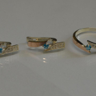 Срібний набір з накладками золота