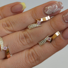 Срібний набір з накладками золота