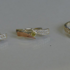 Срібний набір з накладками золота