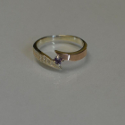 Срібна каблучка з накладкой золота