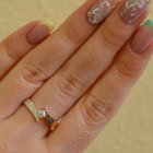 Срібна каблучка з накладкой золота