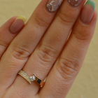 Срібна каблучка з накладкой золота