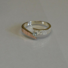 Срібна каблучка з накладкой золота