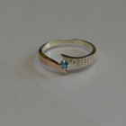 Срібна каблучка з накладкой золота