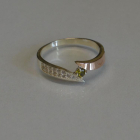 Срібна каблучка з накладкой золота