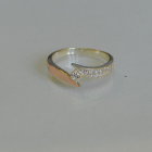 Срібна каблучка з накладкой золота