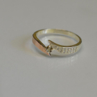 Срібна каблучка з накладкой золота