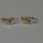 Серьги серебряные с накладками золота