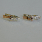 Серьги серебряные с накладками золота