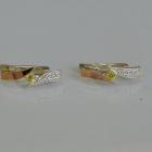 Серьги серебряные с накладками золота