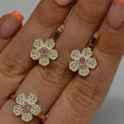 Набір срібний з золотими пластинами