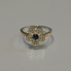 Каблучка срібна з золотими пластинами