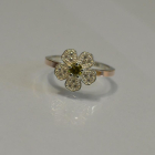 Каблучка срібна з золотими пластинами