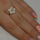 Каблучка срібна з золотими пластинами