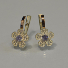 Серьги серебряные с золотыми пластинами