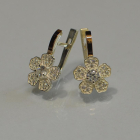 Серьги серебряные с золотыми пластинами