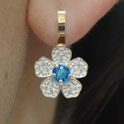 Серьги серебряные с золотыми пластинами