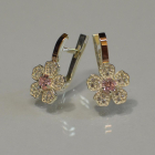 Серьги серебряные с золотыми пластинами