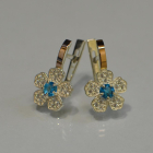 Серьги серебряные с золотыми пластинами